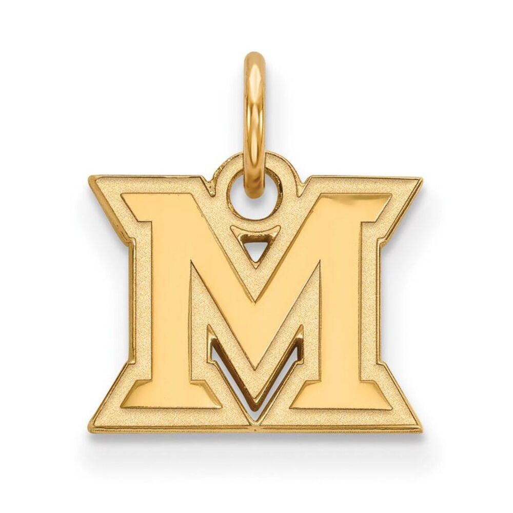 14k Yellow Gold Miami U XS (Tiny) Charm or Pendant